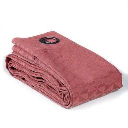 Saral Home Rust Cotton Geometric Curtain-image-48