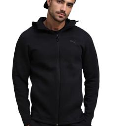 Puma Black EVOSTRIPE Slim Fit Training Hoodie-picture-33