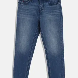TOMMY HILFIGER Boys Blue Mid Wash Slim Fit Mid Rise Jeans-picture-3