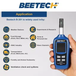 Beetech Humidity and Temperature Meter -20 to 70°C Range, B-301 image 3