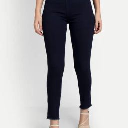 Angelfab Navy Cotton Regular Fit Jeggings-image-81