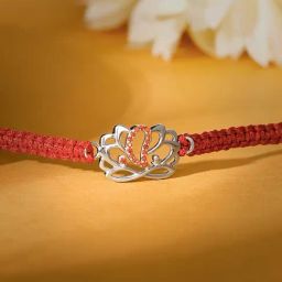 GIVA 925 Silver Floral Gajanana Thread Rakhi for Bhai/Bhaiya-image-103