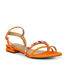 Saint G Women's Poppy Orange Ankle Strap Sandals-image-87