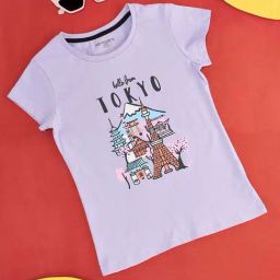 Pantaloons Junior Lilac Cotton Printed T-Shirt-image-79