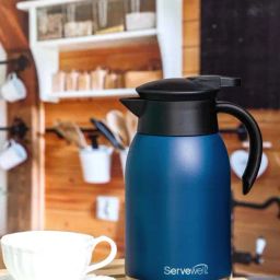 Servewell Navy Blue Steel Heron Ss Vacuum Jug (1 L)-picture-35