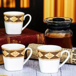 SONAKI White Bone China Mug - Set of 6 (130 ml)-image-97