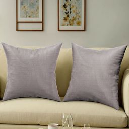 Myntra Elegant Homes Grey 2 Pieces Square Cushion Covers-image-76