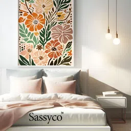 Sassyco Multicoloured & Green Canvas Floral and Botanical Wall Paintings-picture-36