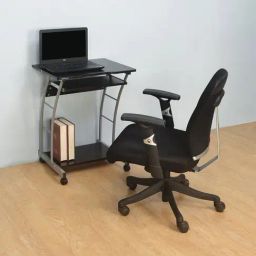 Nilkamal Leo Black & Walnut Brown Engineered Wood Computer Table-3