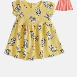 Pantaloons Baby Yellow & Coral Printed Dress (Pack Of 2)-image-6