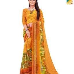 Moda Rapido Set Of 2 Floral Printed Pure Georgette Saree-image-58