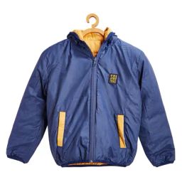 Duke Yellow & Navy Full Sleeves High Neck Reversible Jacket-image-22