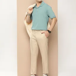 encore by INVICTUS Men Mid Rise Solid Semi Formal Trousers-picture-38