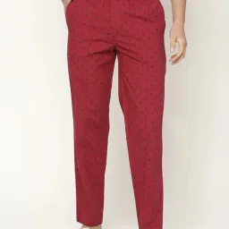 UnderJeans by Spykar Maroon Printed Nightwear Pyjamas-image-70
