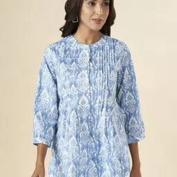Akkriti by Pantaloons Blue Cotton Printed Tunic-image-70