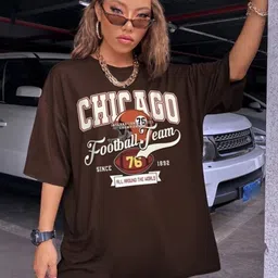 Christy World Women Typography Printed Round Neck Oversized T-shirt-picture-38