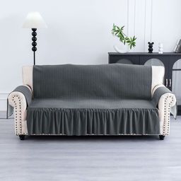 Myntra Elegant Homes Grey Printed Velvet 3 Seater Sofa Cover With Arms-image-36