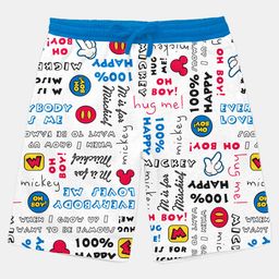 Bonkids Disney Mickey Mouse Dialogues Print Shorts - Grey-image-39