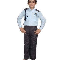 Kaku Fancy Dresses Our Community Helper Pilot Theme Costume Set - Blue & Black-image-18
