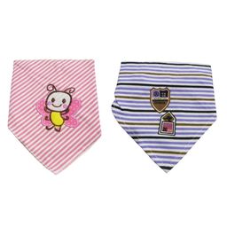 Chinmay Kids Reusable Baby Bibs Two Layered Cute Prints Edges Assorted Color Pack of 2  (Green-Blue)-image-66