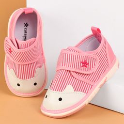 Cute Walk by Babyhug Velcro Closure Musical Stripe Casual Shoes - Pink-image-80