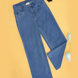 Pantaloons Junior Cotton Solid Jeans - Blue-picture-44