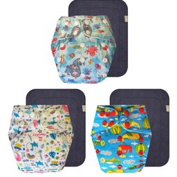 Dumbledo Premium Cloth Diaper with Leak-Proof, Absorbent 6-layer Black Insert - Dryfeel with Comfortable Fit for 3 Months to 3 Years, Pack of 3-9