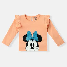 nautinati Nauti Nati Cotton Mickey & Friends Featuring Full Sleeves Mickey Mouse Printed Tee - Peach-picture-13
