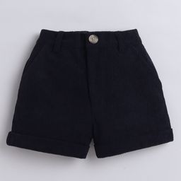 Aww Hunnie Corduroy Ribbed Shorts - Blue-image-94