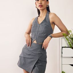 Virgio Women Checked Mini Skirts-image-20