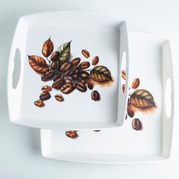 Superware Melamine Serving Tray Set Cocoa Matte (Set Of 2) image 2