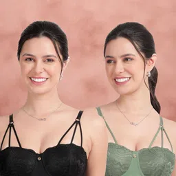 Susie Women Pack of 2 Half Coverage Underwired and Lightly Padded Balconette Bra-9