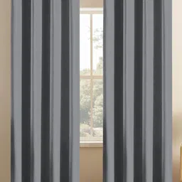 Aura Grey Set of 2 Black Out Long Door Curtain-26
