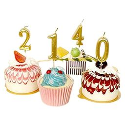 Bubble Trouble Numerical Cake Topper Candle Number 7 - Golden image 4