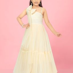 BAESD Girls Bow Detail Fit & Flare Net Gown-picture-43
