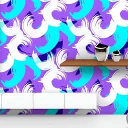ArtzFolio Printed UV-Resistant Anti-Bacterial Abstract Pastel Strokes Peel & Stick Wallpaper-image-84
