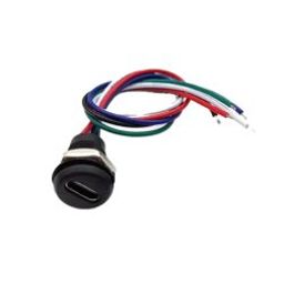 TYPE-C 2P Charger Socket PH2.0 100mm Black-25