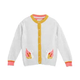 Cherry Crumble By Nitt Hyman Kids Grey Applique Sweater-image-25