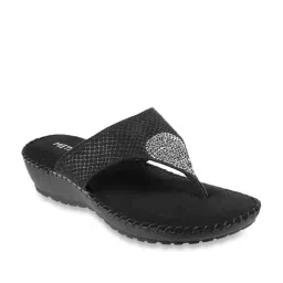 Metro Women's Black Thong Wedges-picture-34