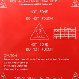 RepRap MK2B 3D printers Dual Power PCB Heat Bed With 18AWG Cable-17