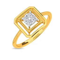 Kisna Diamond & Gold Jewellery Beth 14k (585) Diamond & Gold Ring For Women-image-14