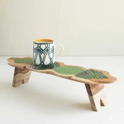 Freedom Tree Natural B&W Roz Illusion Green Sheesham Wooden Center Piece-59
