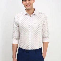 Allen Solly White Slim Fit Printed Shirt-image-105