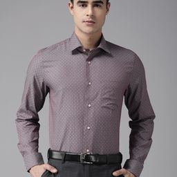 Blackberrys Geometric Printed Slim Fit Formal Shirt-image-2