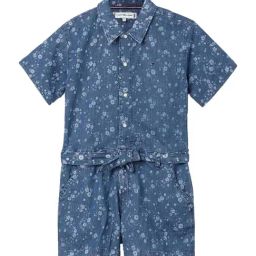 TOMMY HILFIGER Denim Medium Printed Relaxed Fit Jumpsuit-17