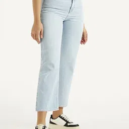 Levi's Light Blue Cotton Straight Fit Jeans-picture-40