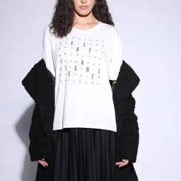 Vero Moda Off White Cotton Embellished T-Shirt-image-28