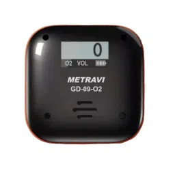 Metravi Portable Oxygen Gas Detector ±5% Black, GD-09-O2-12