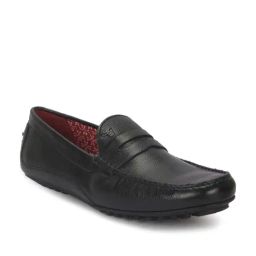 V8 by Ruosh Men's Seti Black Loafers-image-16