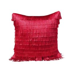 THROWPILLOW Maroon & White Embellished Velvet Square Cushion Covers-image-78